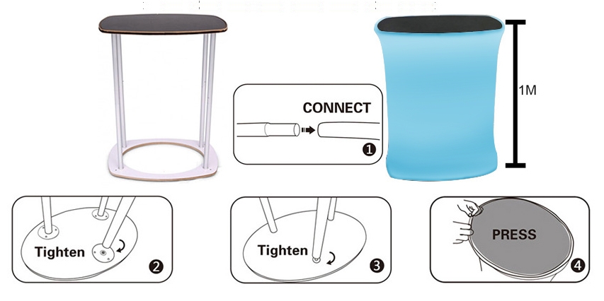 Tension Fabric Rectangle Counter