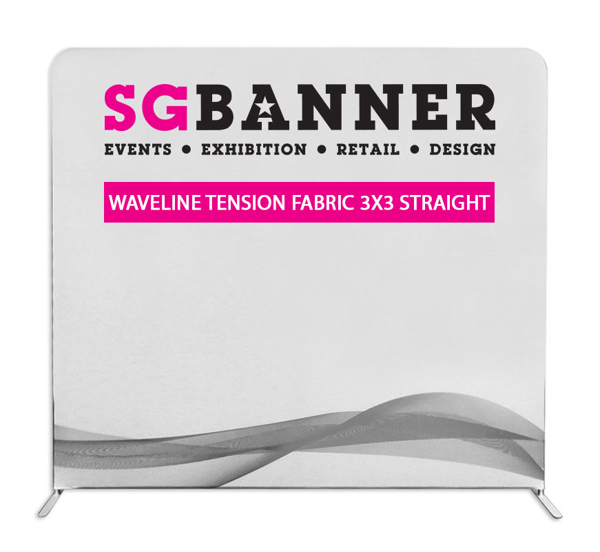 Waveline Tension Fabric - 8ft Straight